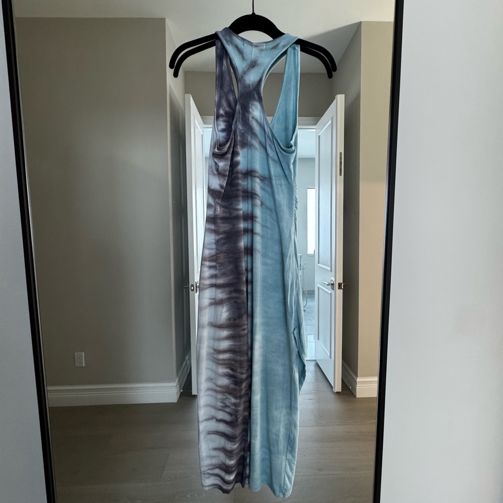 Chic Blue and Purple Maxi Dress